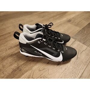 Nike Alpha Menace 4 Varsity Football Cleats Black White FN0027-001 Men Size 10.5
